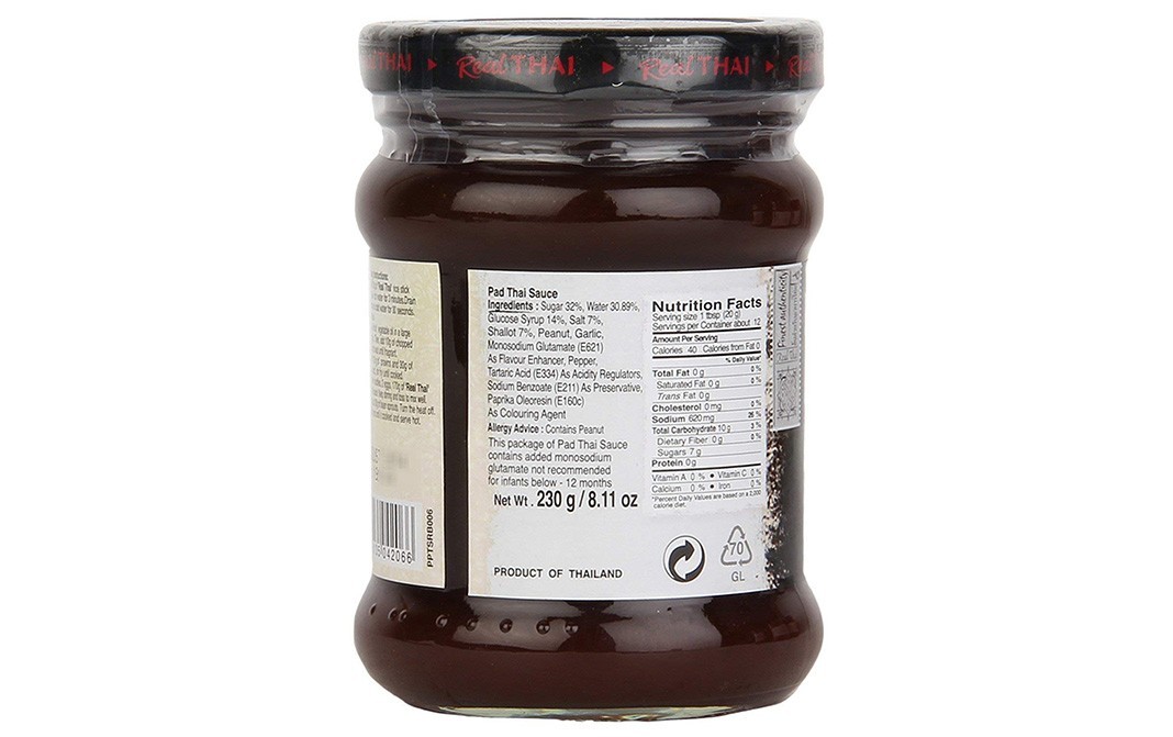 Real Thai Pad Thai Sauce    Glass Jar  250 grams
